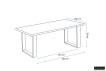 Table 'Nicola' 200x100 cm Mangolia Natural thumbnail