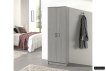 Storage Cabinet 'Ray' 2 Doors and 4 Shelves Grey Oak (180x60x40cm) thumbnail
