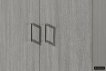 Storage Cabinet 'Ray' 2 Doors and 4 Shelves Grey Oak (180x60x40cm) thumbnail