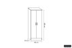 Storage Cabinet 'Ray' 2 Doors and 4 Shelves Grey Oak (180x60x40cm) thumbnail