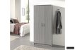 Storage Cabinet 'Ray' 2 Doors and 4 Shelves Grey Oak (180x80x40cm) thumbnail