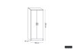 Storage Cabinet 'Ray' 2 Doors and 4 Shelves Grey Oak (180x80x40cm) thumbnail