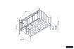Bedzetel 'Sablo' Zwart 90x200 Met Lattenbodem miniatuur