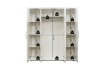 Interiax Armoire 'Mila' - 4 portes, 1 cintre et 6 étagères | Blanc | 183x160x52 cm miniature