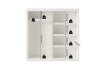 Interiax Wardrobe 'Mila' – White Sliding-door Wardrobe With 1 Hanger, 4 Shelves & Mirror | 197.5x182.5x52.5 cm thumbnail