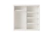 Interiax Wardrobe 'Mila' – White Sliding-door Wardrobe With 1 Hanger, 4 Shelves & Mirror | 197.5x182.5x52.5 cm thumbnail