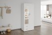 Interiax Wardrobe 'Lena' – 2 Doors, 2 Drawers, 1 Hanger, Mirror & 1 Shelf | White | 185x80x52cm thumbnail