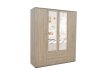 Interiax Kledingkast 'Lena' – 4 Deuren, 2 Lades, 1 Hanger, 2 Spiegels & 7 Legplanken | Sonoma Eik | 185x160x52cm miniatuur