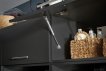 Interiax WASHWALL 'Mary' Armoire supérieure pour lave-linge Anthracite - avec 1 porte à clapet avec pompe - 38x67,5x67,5 cm miniature