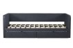 Interiax Liam Bed - Grijs Stof - 90x200cm - 2 schuiven miniatuur