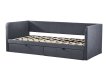 Interiax Liam Bed - Grijs Stof - 90x200cm - 2 schuiven miniatuur
