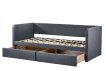 Interiax Liam Bed - Grijs Stof - 90x200cm - 2 schuiven miniatuur