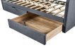 Interiax Liam Bed - Grijs Stof - 90x200cm - 2 schuiven miniatuur