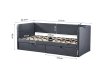 Interiax Liam Bed - Grijs Stof - 90x200cm - 2 schuiven miniatuur