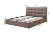 Interiax Morris Bed - Taupe PU Leather - 160x200 cm - Including Storage Trunk thumbnail