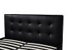 Interiax Lit Morris - Noir PU Cuir - 160x200 cm - Inclus Coffre de Rangement miniature