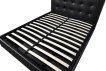 Interiax Lit Morris - Noir PU Cuir - 160x200 cm - Inclus Coffre de Rangement miniature