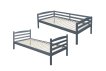 Interiax Tommy Stapelbed - Massief Grenen Grijs - 90x 200 cm - Splitsbaar miniatuur