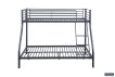 Interiax Trio Stapelbed - Metaal Donkergrijs - 140/90x200 cm - Inclusief Lattenbodems miniatuur