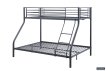 Interiax Trio Stapelbed - Metaal Donkergrijs - 140/90x200 cm - Inclusief Lattenbodems miniatuur