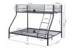 Interiax Trio Stapelbed - Metaal Donkergrijs - 140/90x200 cm - Inclusief Lattenbodems miniatuur