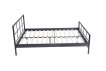 Interiax Lucas Bed - Metal Dark Grey - 140x200 cm - Including Slatted Base thumbnail