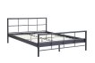 Interiax Lit Lucas - Métal Gris Foncé - 160x200 cm - Inclus Sommier à Lattes miniature