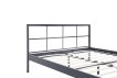 Interiax Lit Lucas - Métal Gris Foncé - 160x200 cm - Inclus Sommier à Lattes miniature