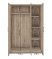 Wardrobe 'Ray' 3 Doors Sonoma (180x120x54cm) thumbnail