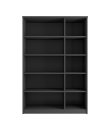 Interiax Storage Cabinet - Wardrobe 'Amelie' 3 Doors and 8 Shelves | Anthracite | 180x120x40 cm thumbnail