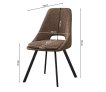 Interiax Dining Chair Ada Bouclé Sand Back PU Brown thumbnail