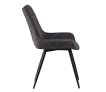 Interiax Chaise de salle à manger Alix Velours Gris miniature
