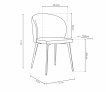 Interiax Dining Chair Livia Fabric Yellow thumbnail