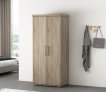 Interiax Wardrobe 'Mila' – 2 Doors, 2 Drawers, 1 Hanger & 3 Shelves | Sonoma Oak | 183x80x52 cm thumbnail